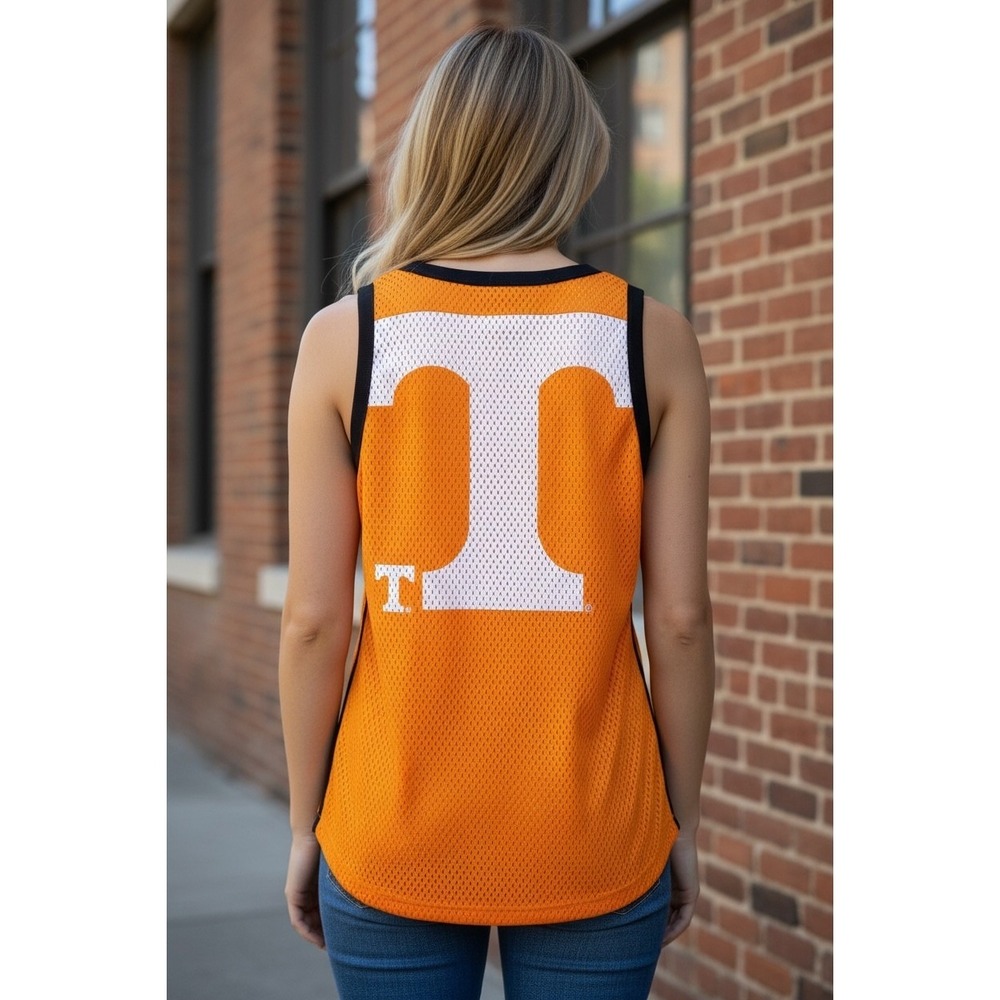 G-III 4Her by Carl Banks TN Volunteers Mesh Tank Orange White T Logo Women's Med